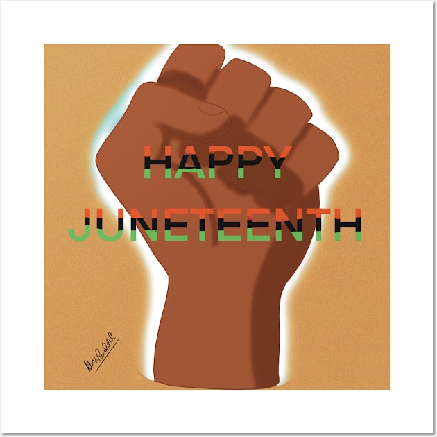 Happy Juneteenth Wall Art by Dr Paul Art